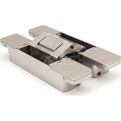 Adjustable Concealed Door Hinge: Zinc Alloy & Stainless Steel, Nickel Finish