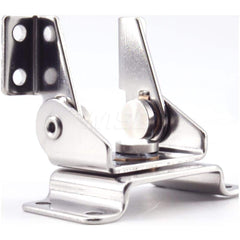 Dual Axis Torque Hinge: 8 Mounting Holes Stainless Steel, Polished Finish