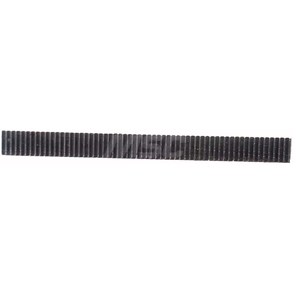 3/16″ Face Width 4' Long 303/316 Stainless Steel Gear Rack 48 Pitch, 20° Pressure Angle, Square