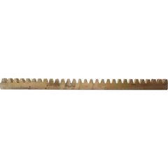 3/16″ Face Width 4' Long Brass Gear Rack 96 Pitch, 20° Pressure Angle, Square