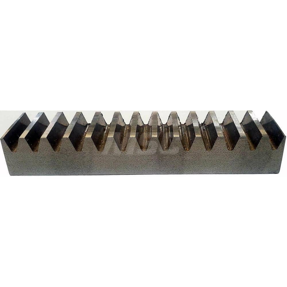 3mm Face Width 4' Long 1018/12L14 Steel Gear Rack 0.5 Pitch, 20° Pressure Angle, Square