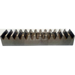 3/16″ Face Width 1' Long 1018/12L14 Steel Gear Rack 32 Pitch, 14.5° Pressure Angle, Square