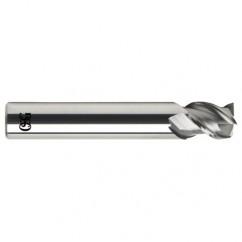 1 Dia. x 4 Overall Length 3-Flute .090 C/R Solid Carbide SE End Mill-Round Shank-Center Cutting-Uncoated - Americas Industrial Supply