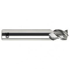 1 Dia. x 4 Overall Length 3-Flute Square End Solid Carbide SE End Mill-Round Shank-Center Cutting-Uncoated - Americas Industrial Supply