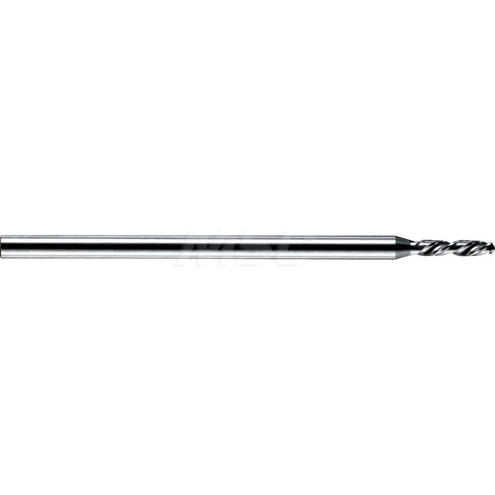 Micro Drill Bit: 0.087″ Dia, 120 °, Solid Carbide Bright/Uncoated, RH Cut, Helical Flute, Series 6120
