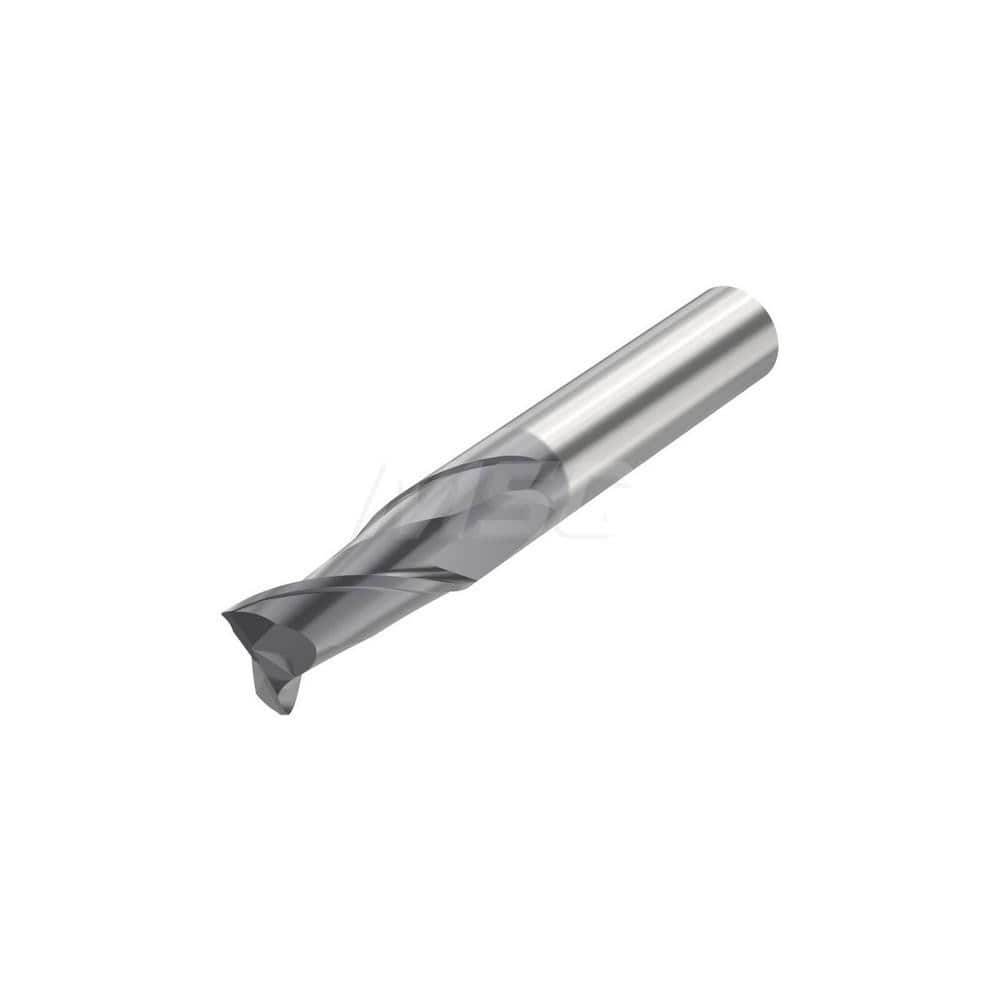 Corner Radius End Mill: 0.315″ Dia, 2 Flutes, Solid Carbide 35 ° Helix, SIRON-A Coated, Corner Chamfer End, Series JSE512