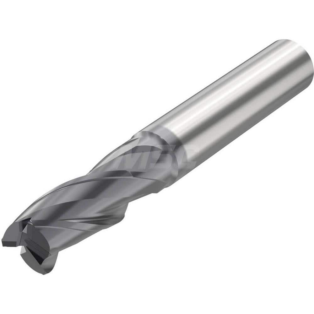 Corner Radius End Mill: 0.2362″ Dia, 3 Flutes, Solid Carbide 35 ° Helix, SIRON-A Coated, Corner Radius End, Series JSE513