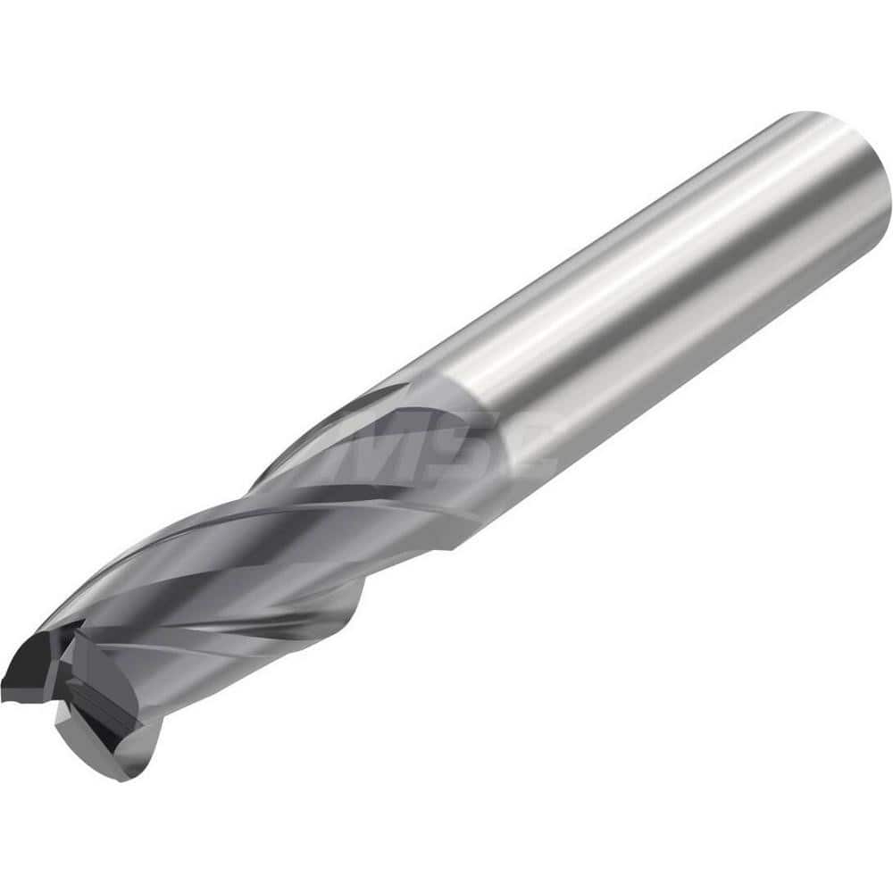 Corner Radius End Mill: 0.315″ Dia, 3 Flutes, Solid Carbide 35 ° Helix, SIRON-A Coated, Corner Chamfer End, Series JSE513