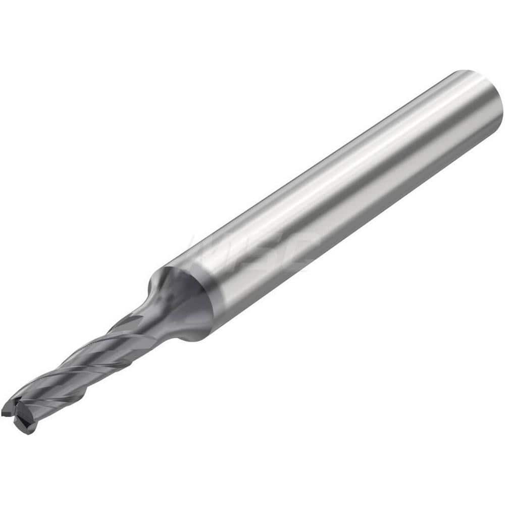 Corner Radius End Mill: 0.1969″ Dia, 3 Flutes, Solid Carbide 35 ° Helix, SIRON-A Coated, Corner Chamfer End, Series JSE513