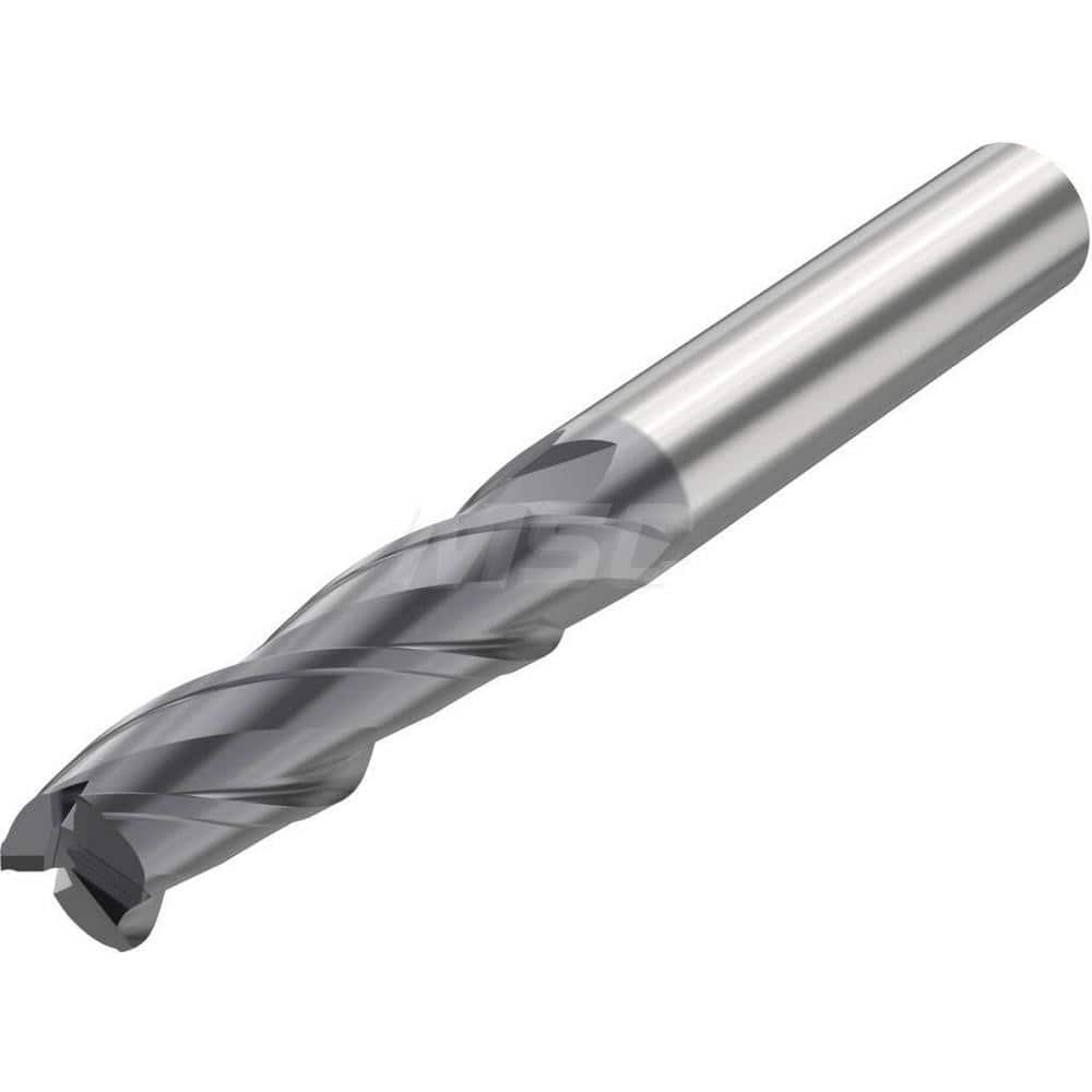 Corner Radius End Mill: 0.315″ Dia, 3 Flutes, Solid Carbide 35 ° Helix, SIRON-A Coated, Corner Chamfer End, Series JSE513
