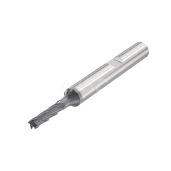 Corner Radius End Mill: 0.1575″ Dia, 4 Flutes, Solid Carbide 35 ° Helix, SIRON-A Coated, Corner Chamfer End, Series JSE514