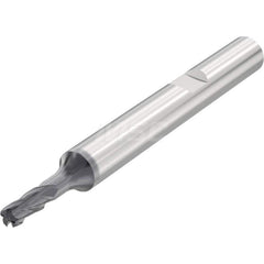 Corner Radius End Mill: 0.1575″ Dia, 4 Flutes, Solid Carbide 35 ° Helix, SIRON-A Coated, Corner Radius End, Series JSE514