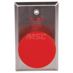 Pushbutton Switches; Switch Type: Push Button; Pushbutton Type: Mushroom Head; Pushbutton Shape: Round; Pushbutton Color: Red; Operator Illumination: NonIlluminated; Operation Type: Pneumatic; Amperage (mA): 10; Voltage: 24; Contact Form: DPST; Standards