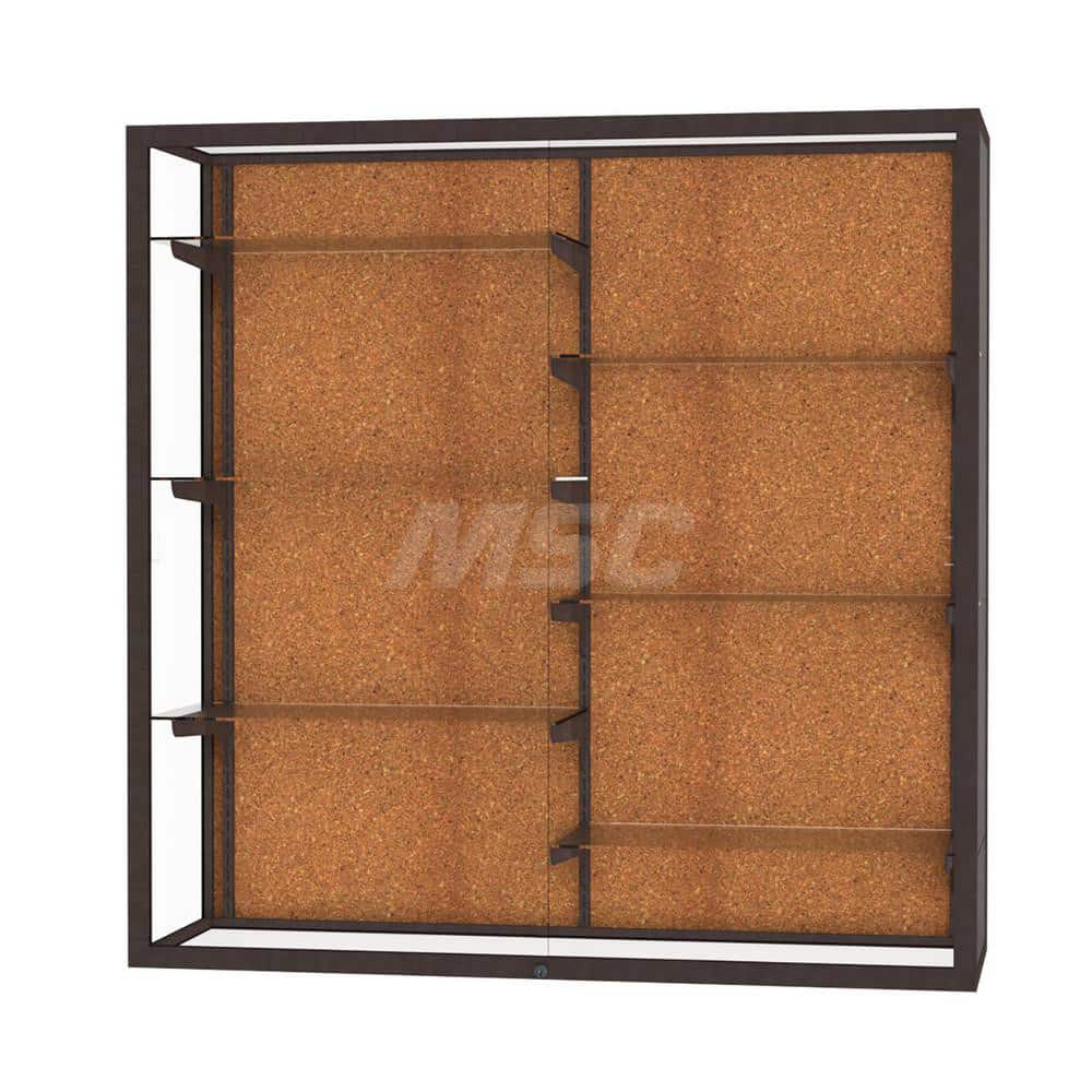 Bookcases; Color: Dark Bronze; Number of Shelves: 6; Width (Decimal Inch): 48.0000; Depth (Inch): 16; Material: Anodized Aluminum; Material: Anodized Aluminum