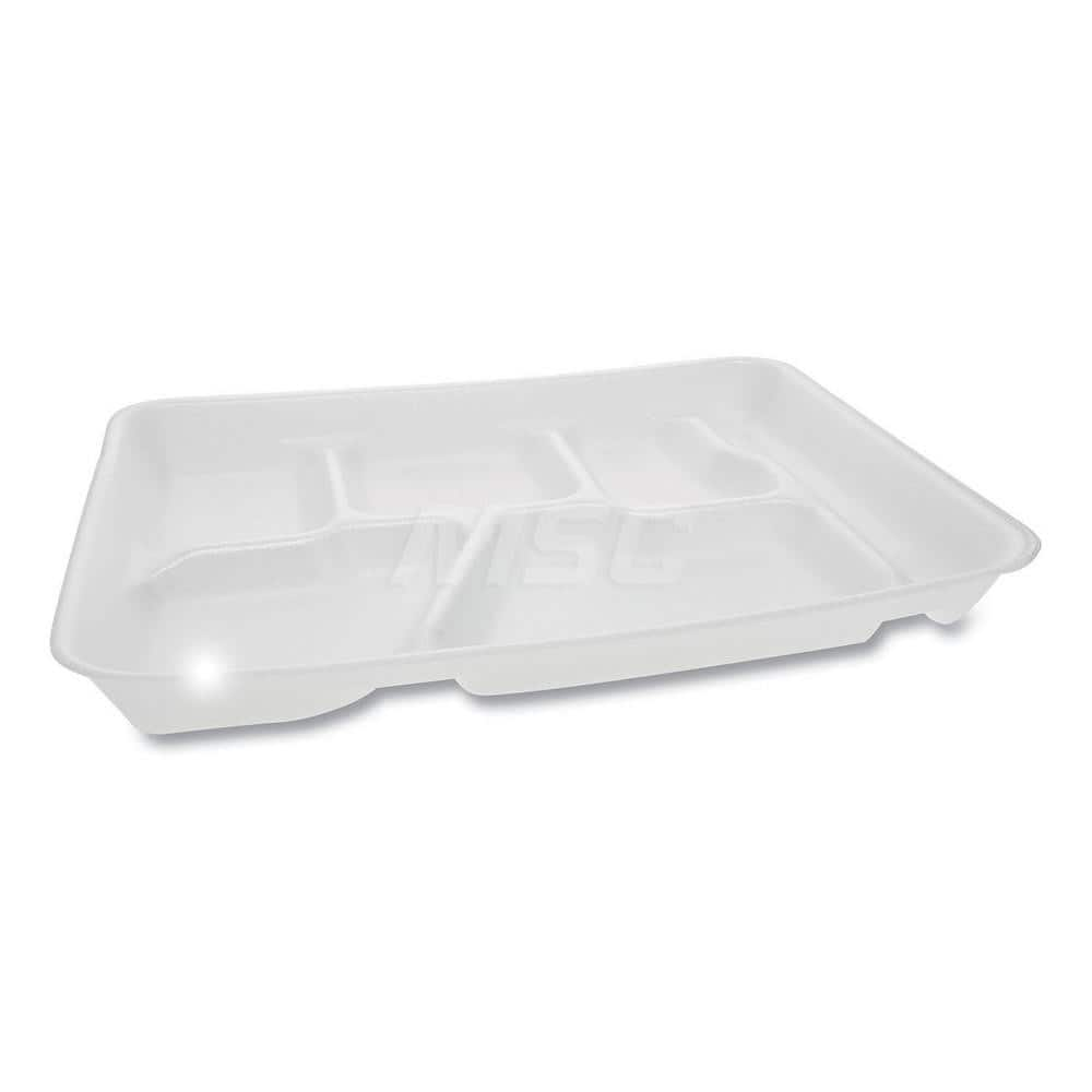 Plate & Tray: Foam, White, Solid