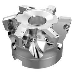 Indexable High-Feed Face Mills; Minimum Cutting Diameter: 50.70 mm; Maximum Cutting Diameter: 80.00 mm; Maximum Depth Of Cut: 2.50 mm; Arbor Hole Diameter (mm): 27.00; Compatible Insert Size Code: SPKT180630; Maximum Ramping Angle: 2.4; Series: R220.21; C