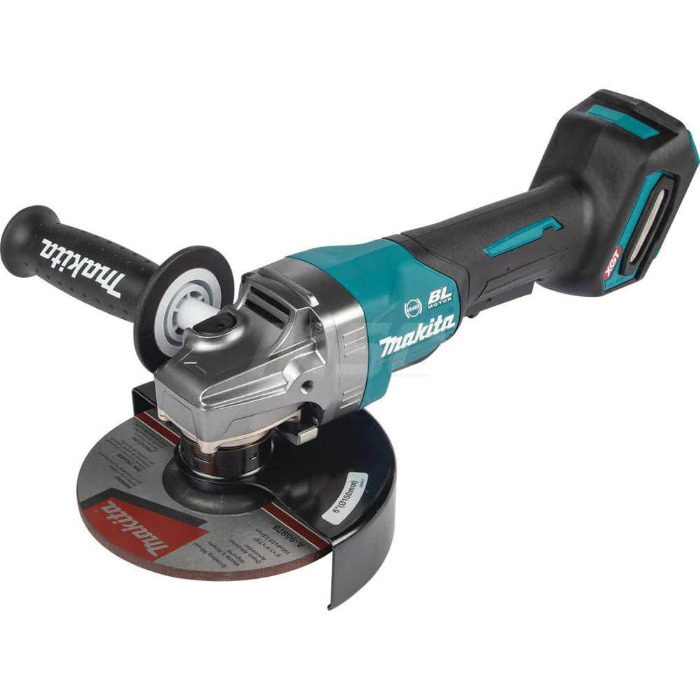 Cordless Angle Grinder: 6″ Wheel Dia, 8,500 RPM, 40V 5/8-11 Spindle, Slide Switch