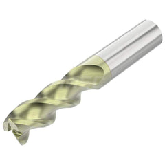 Corner Radius End Mill: 1/4″ Dia, 3/4″ LOC, 0.03″ Radius, 3 Flutes, Solid Carbide 2-1/2″ OAL, 1/4″ Shank Dia, 45 ° Helix, ANF Coated, Corner Radius End, Centercutting, Series A345R