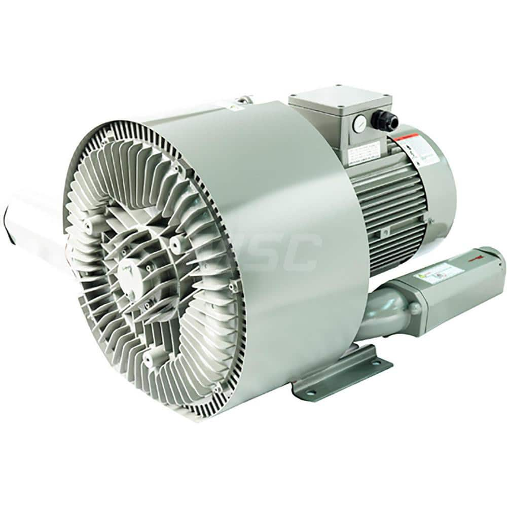 Regenerative Air Blowers; Inlet Size: 2″; Outlet Size: 2″; Horse Power: 11.50; Amperage Rating: 36.3000; Cubic Feet Per Minute: 340 SCFM; Height (Inch): 22; Width (Decimal Inch): 25; Maximum Working Water Pressure: 102.00; Maximum Vacuum Water Pressure: 1