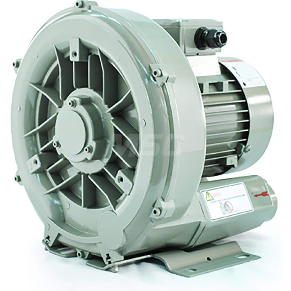 Regenerative Air Blowers; Inlet Size: 1.5″; Outlet Size: 1.5″; Horse Power: 1.1; Amperage Rating: 14.0000; Cubic Feet Per Minute: 105 SCFM; Height (Inch): 14; Maximum Working Water Pressure: 58.00; Maximum Vacuum Water Pressure: 59.00; Overall Length: 14.