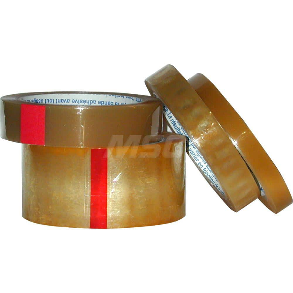 Packing Tape: 2″ Wide, 216' Long, Clear, Solvent-Based Adhesive Cellulose