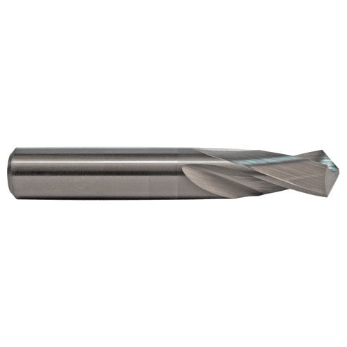 #20 Dia. × 0.161″ Shank × 3/4″ Flute Length × 2″ OAL, 3XD, 118°, Uncoated, 2 Flute, External Coolant, Round Solid Carbide Drill - Americas Industrial Supply