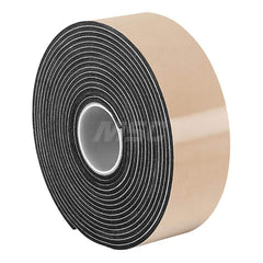 Black Double-Sided Polyethylene Foam Tape: 1/2″ Wide, 5 yd Long, 31 mil Thick, Acrylic Adhesive