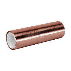 Duct Tape: 11-1/2″ Wide, 3.5 mil Thick, Copper Foil Acrylic Adhesive, 25 lb/in Tensile Strength