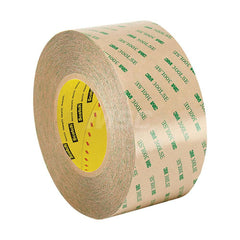 Transparent Double-Sided Polyester Film Tape: 3″ Wide, 60 yd Long, 6.7 mil Thick, Acrylic Adhesive