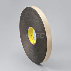 Black Double-Sided Polyethylene Foam Tape: 3/4″ Wide, 36 yd Long, 62 mil Thick, Acrylic Adhesive