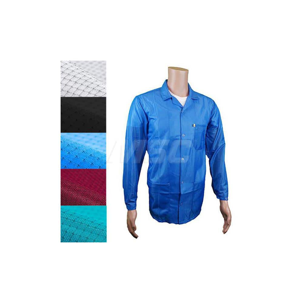 Smocks & Lab Coats; Garment Style: Smock; Material: Carbon; Size: 5X-Large; Color: White; Sleeve Length: 24; Closure Type: Snaps; Chest Size: 58; Closure Locaton: Front; Features: Medium Weight; Chest Size (Inch): 58; Closure Location: Front