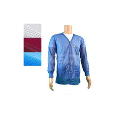 Smocks & Lab Coats; Garment Style: Smock; Material: Carbon; Size: 4X-Large; Color: Blue; Sleeve Length: 24; Closure Type: Snaps; Chest Size: 55; Closure Locaton: Front; Features: Light Weight; Chest Size (Inch): 55; Closure Location: Front