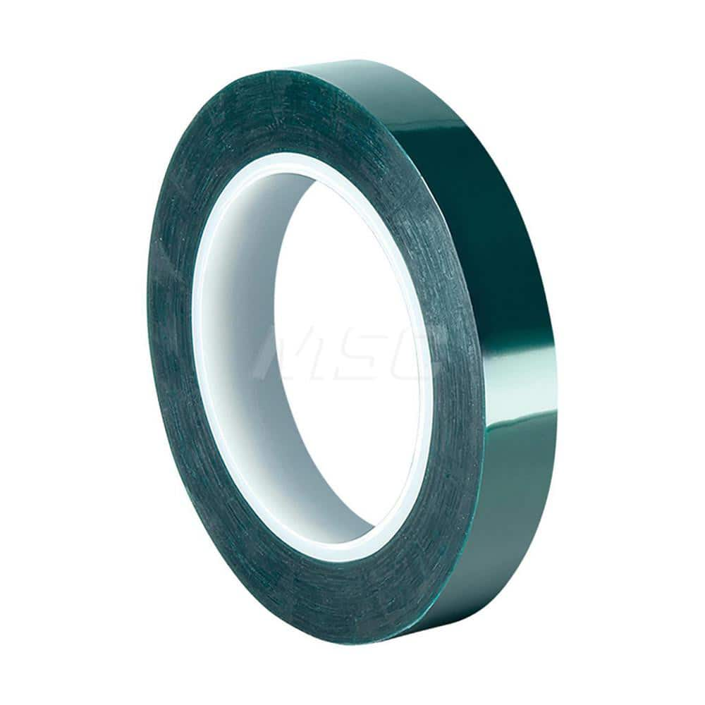 Polyester Film Tape: 4″ Wide, 18 yd Long, 3.2 mil Thick 57 Lb/In Tensile Strength, Silicone Adhesive, 400 ° F