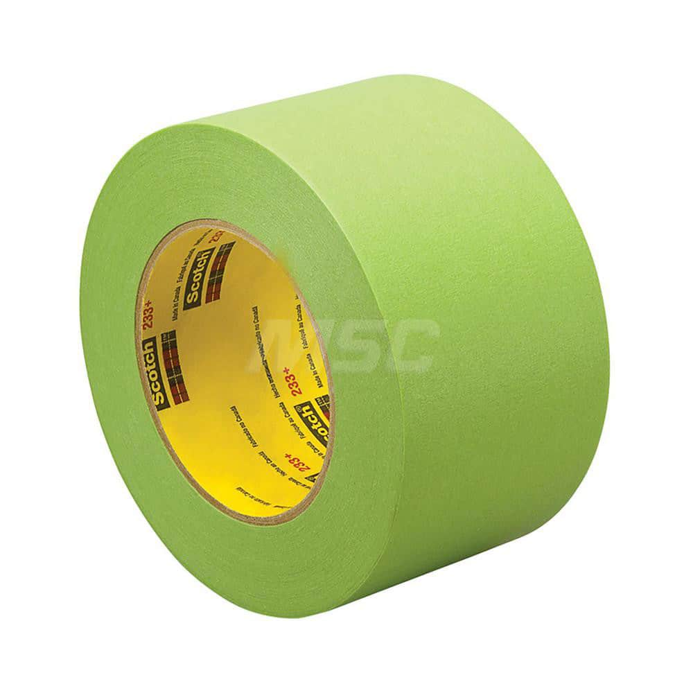 High Temperature Masking Tape: 6″ Wide, 60 yd Long, 6.7 mil Thick, Green Crepe Paper, Natural Synthetic Rubber Adhesive, 25 lb/in Tensile Strength