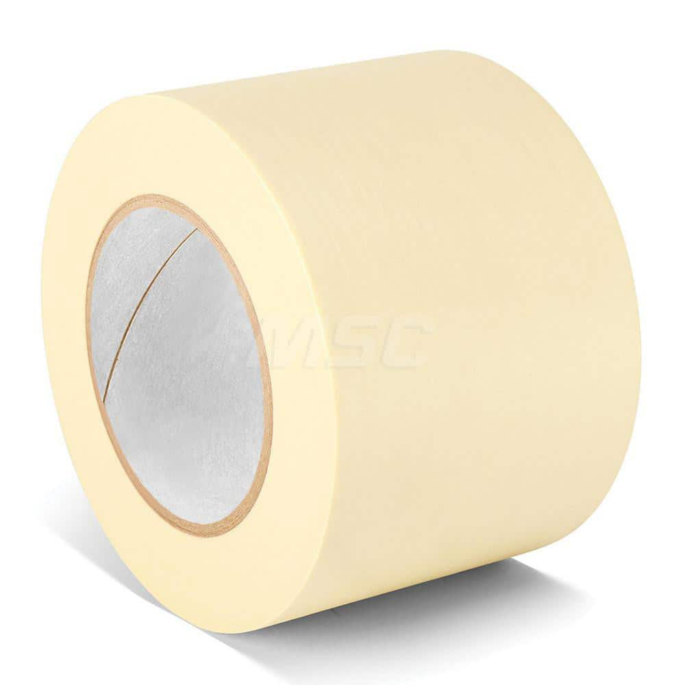 High Temperature Masking Tape: 1-1/2″ Wide, 60 yd Long, 7 mil Thick, Tan Crepe Paper, Rubber Adhesive, 31 lb/in Tensile Strength