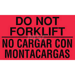 Care Instructions Label: ″Do Not Forklift/No Cargar Con Montacargas″, Rectangle, 5″ Wide, 3″ High Paper