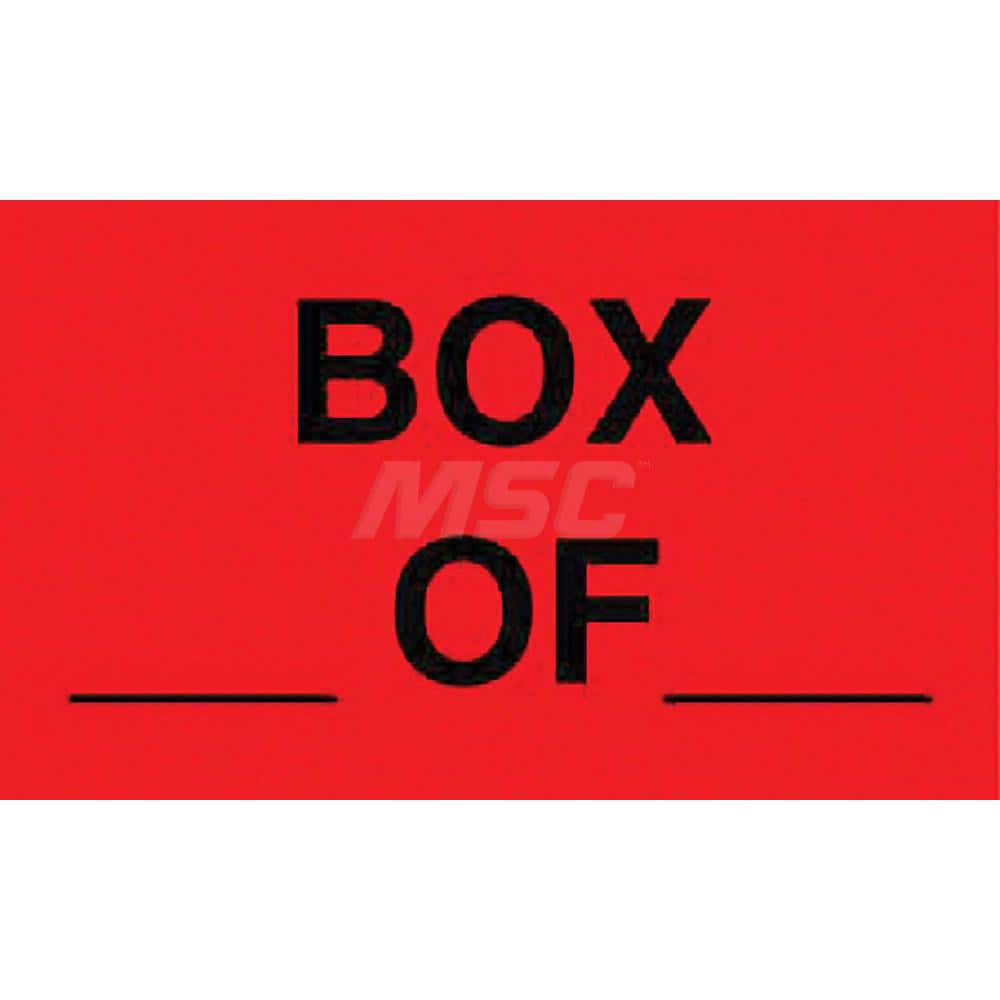 Inspection & Quality Label: ″Box___Of____″, Rectangle, 5″ Wide, 3″ High Paper