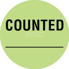 Inventory Control Label: ″Counted″, Circle Paper