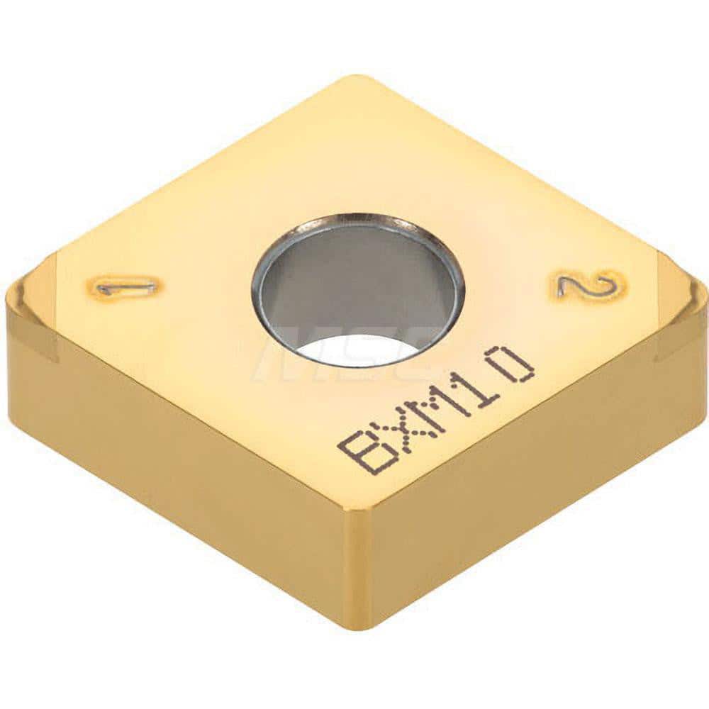 Turning Insert:  2QP-CNGM431HP BXM10,  Polycrystalline Cubic Boron Nitride TiCN Finish,  Neutral,  1/2″ Inscribed Circle,  0.0160″ Corner Radius,  80.0 &deg N/A Diamond,  Series  CNGM