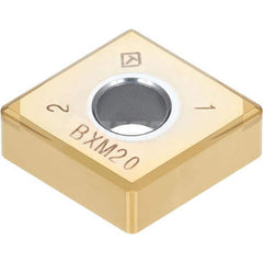 Turning Insert:  2QP-CNGM432HM BXA20,  Polycrystalline Cubic Boron Nitride Coated Finish,  Neutral,  1/2″ Inscribed Circle,  0.0310″ Corner Radius,  80.0 &deg N/A Diamond,  Series  CNGM