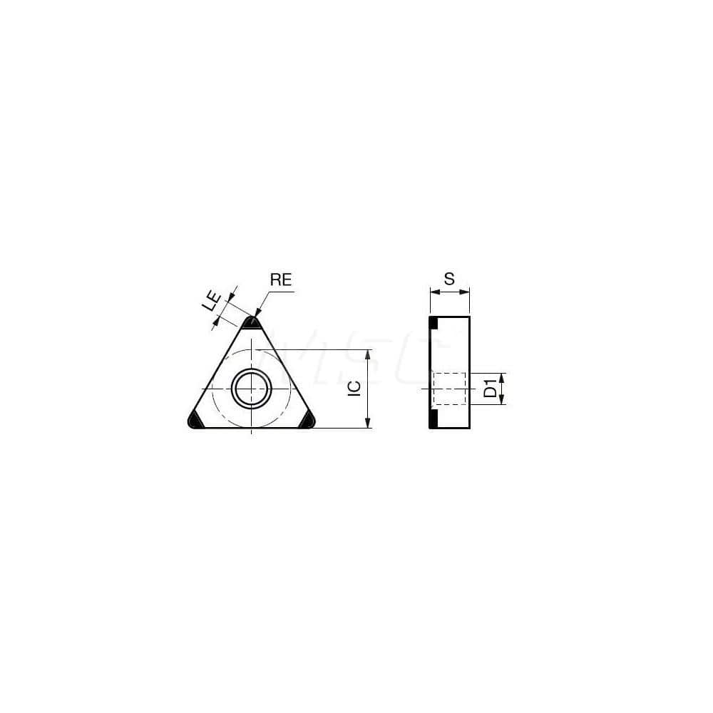 Turning Insert:  3QP-TNGA333 BXA20,  Polycrystalline Cubic Boron Nitride Coated Finish,  Neutral,  3/8″ Inscribed Circle,  0.0470″ Corner Radius,  60.0 &deg N/A Triangle,  Series  TNGA