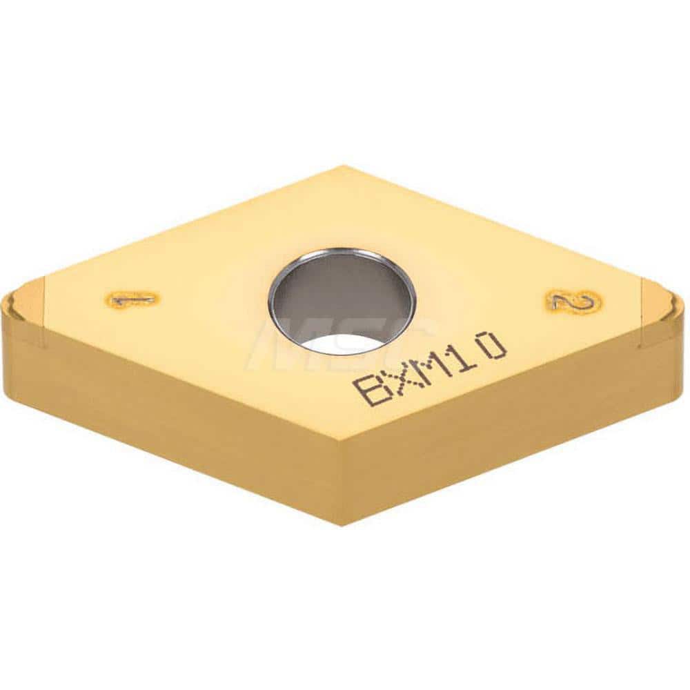 Turning Insert:  2QP-DNGM432HP BXM10,  Polycrystalline Cubic Boron Nitride TiCN Finish,  Neutral,  1/2″ Inscribed Circle,  0.0310″ Corner Radius,  55.0 &deg N/A Diamond,  Series  DNGM
