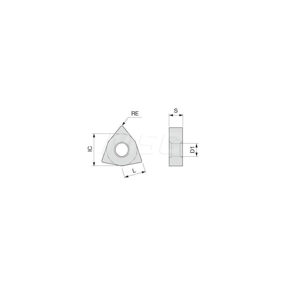 Turning Insert:  WNMG332ETSF AT9530,  Cermet TiAlN Finish,  Neutral,  3/8″ Inscribed Circle,  0.0310″ Corner Radius,  80.0 &deg N/A Trigon,  Series  WNMG