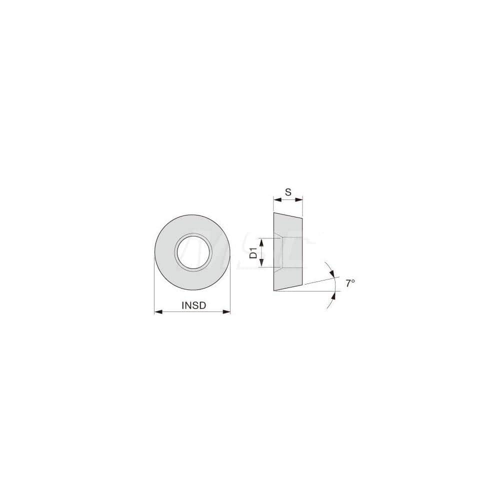 Turning Insert:  RCMM1003M0-61 T9225,  Solid Carbide TiCN, Al2O3 & TiN Finish,  Neutral,  0.1970″ Corner Radius,  0.0 &deg N/A Round,  Series  RCMM