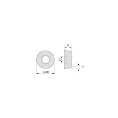 Turning Insert:  RCMM1003M0-61 T9225,  Solid Carbide TiCN, Al2O3 & TiN Finish,  Neutral,  0.1970″ Corner Radius,  0.0 &deg N/A Round,  Series  RCMM