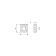 Turning Insert:  SNMG432SA KS20,  Solid Carbide Uncoated Finish,  Neutral,  1/2″ Inscribed Circle,  0.0310″ Corner Radius,  90.0 &deg N/A Square,  Series  SNMG