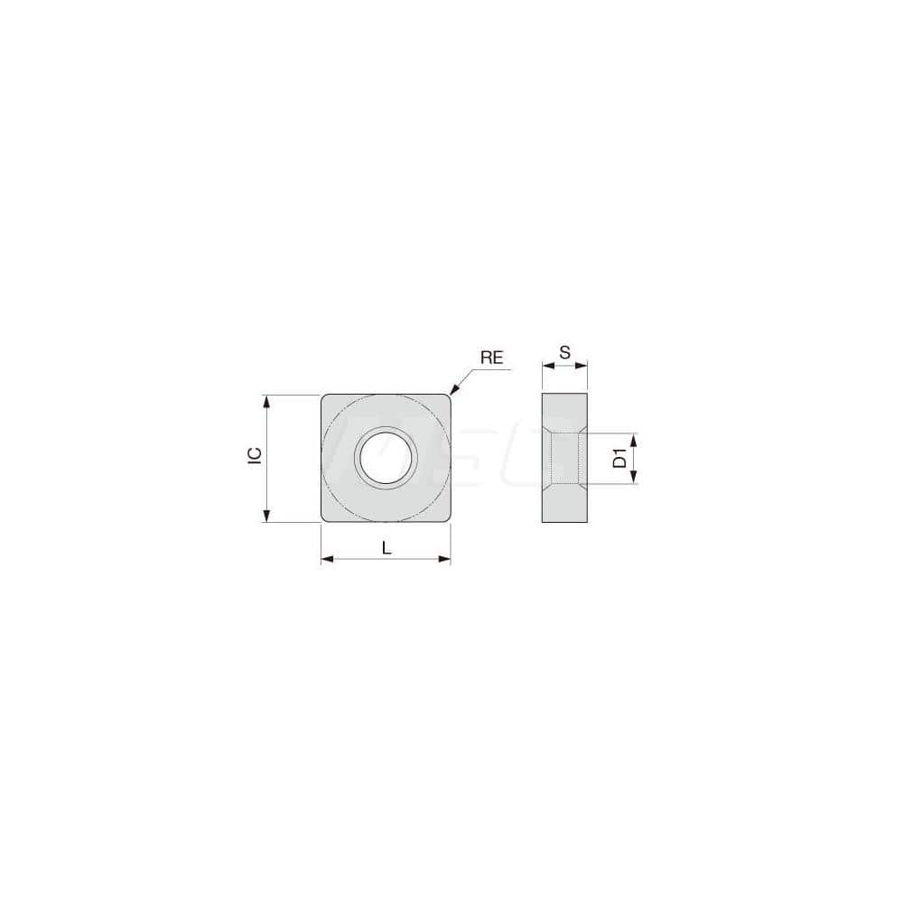 Turning Insert:  SNMG433 TH10,  Solid Carbide Uncoated Finish,  Neutral,  1/2″ Inscribed Circle,  0.0470″ Corner Radius,  90.0 &deg N/A Square,  Series  SNMG