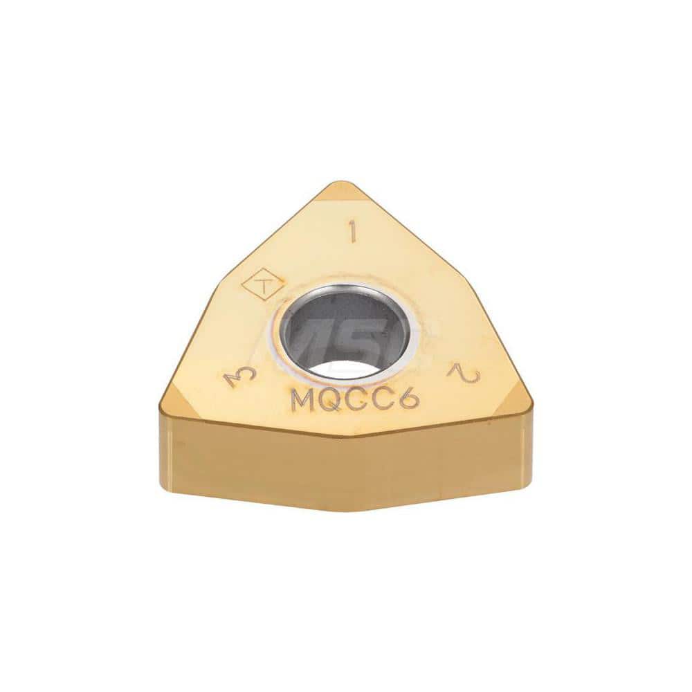 Turning Insert:  3QP-WNGA432 BX930,  Polycrystalline Cubic Boron Nitride Uncoated Finish,  Neutral,  1/2″ Inscribed Circle,  0.0310″ Corner Radius,  80.0 &deg N/A Trigon,  Series  WNGA
