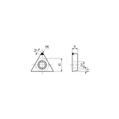 Turning Insert:  Q-TPMW21.50.5 BX330,  Polycrystalline Cubic Boron Nitride Uncoated Finish,  Neutral,  1/4″ Inscribed Circle,  0.0080″ Corner Radius,  60.0 &deg N/A Triangle,  Series  TPMW