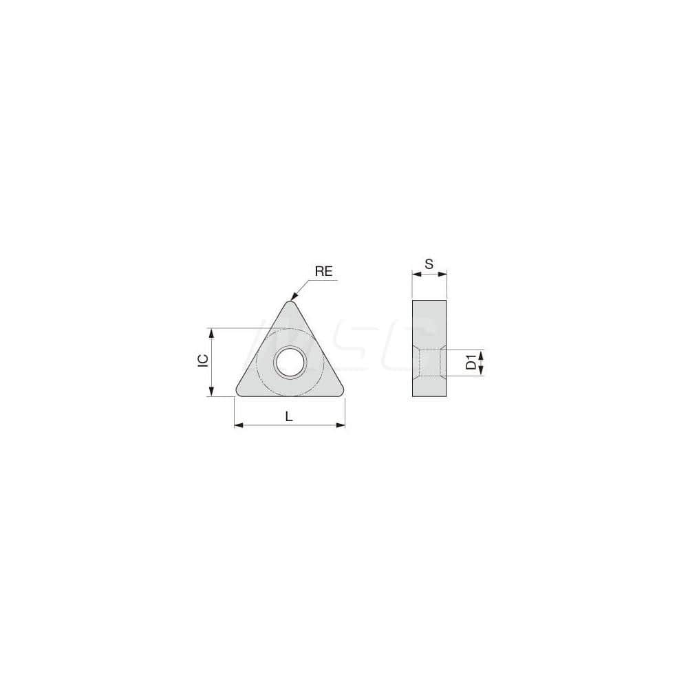 Turning Insert:  TNGA222 TH10,  Solid Carbide Uncoated Finish,  Neutral,  1/4″ Inscribed Circle,  0.0310″ Corner Radius,  60.0 &deg N/A Triangle,  Series  TNGA